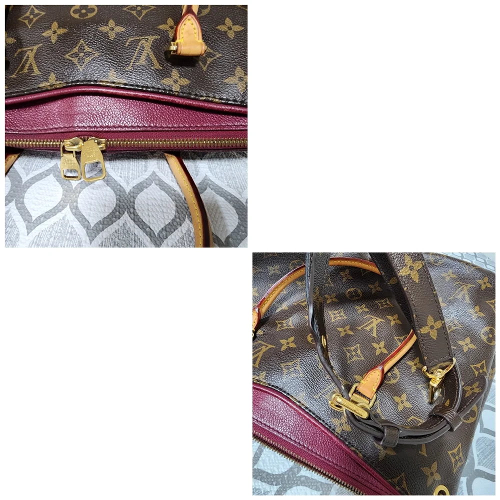 LOUIS VUITTON Monogram Canvas Pallas Bag Brown